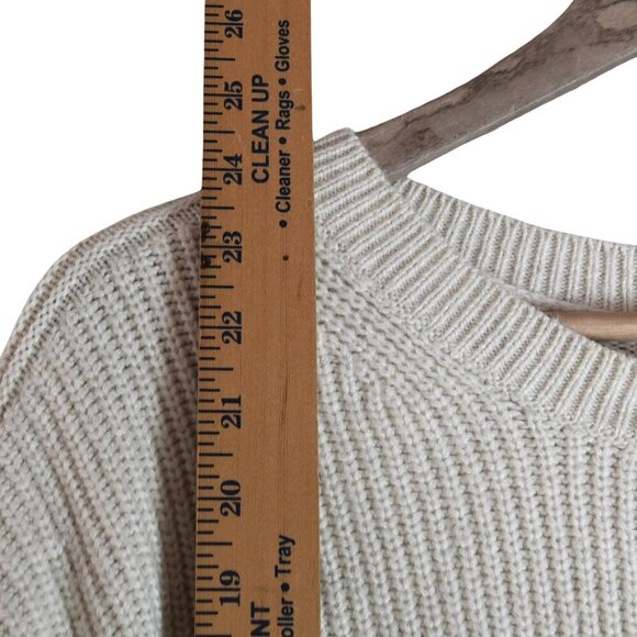 NWT ON 34th Ivory Ribbed Knit Sweater Size XL Minimalist Preppy Normcore Cozy - Picture 7 of 8